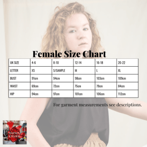 Female Size Chart Daines Atelier